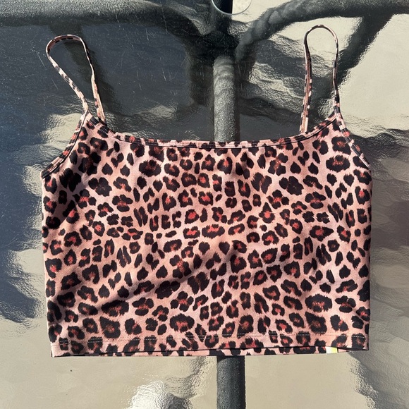 Summersalt Midi Sports Bra Tank Top in Leopard - Picture 3 of 7